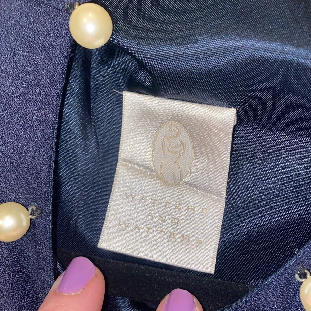 Watters and Watters Blue Pearl midi dress - Picture 7 of 8